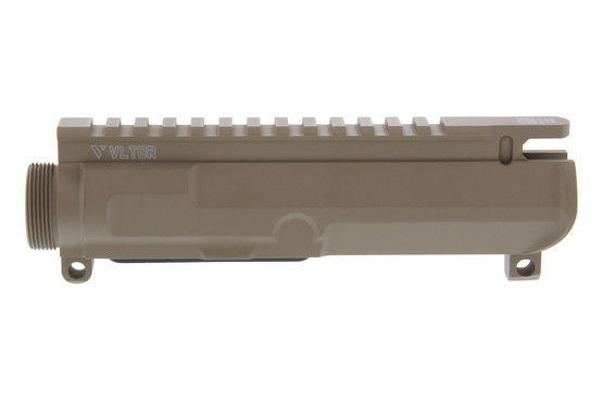 The Vltor MUR Tan AR-15 Upper Receiver features an M4 flat top picatinny rail design